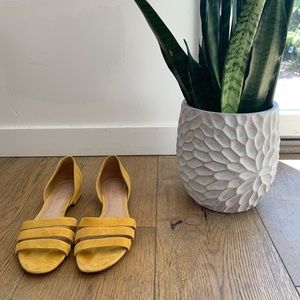 Madewell mustard suede flats